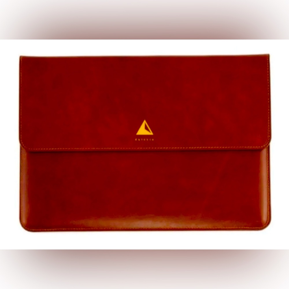 Dulccio genuine leather laptop sleeve 9.5x14in